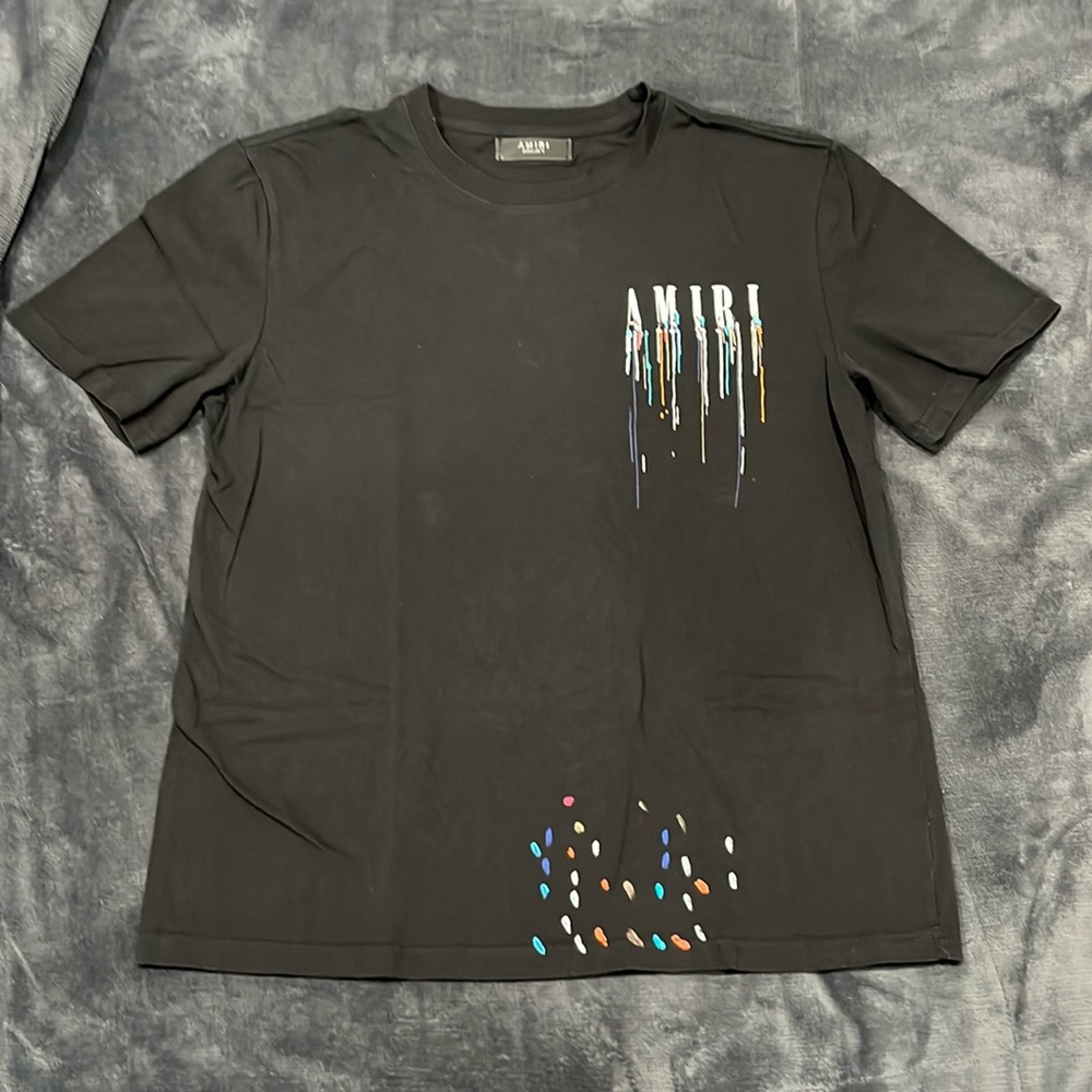 AMIRI Paint Drip Logo Tee Shirt